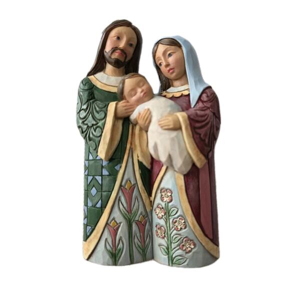 Jim Shore Pint Sized HOLY FAMILY Blessed with a Savior Christmas Figurine Folk - Picture 1 of 10